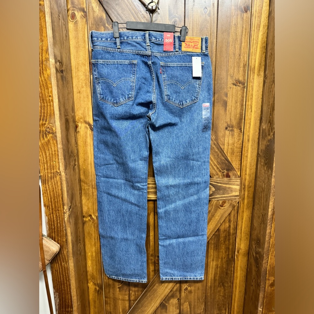 2 pairs!! NEW! Levi’s 505™ REGULAR FIT MEN'S JEANS, Medium Stone Wash, 38x34 - Picture 9 of 14